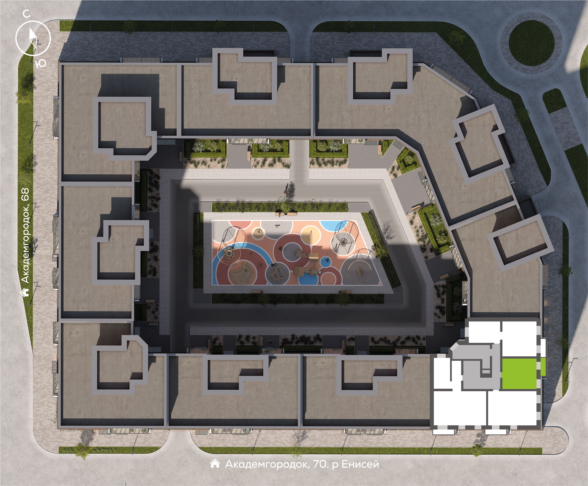Генплан Академгородок, Дом №3, квартира №331