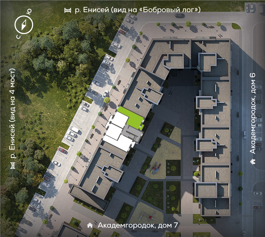 Генплан Академгородок, Дом №8, квартира №36