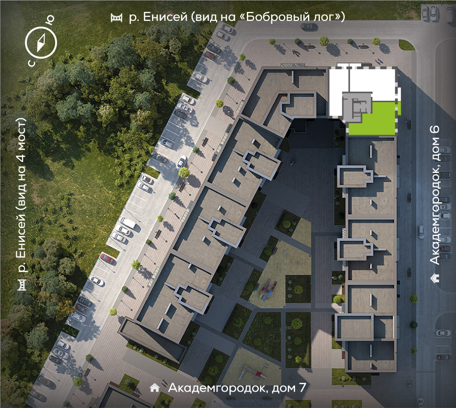 Генплан Академгородок, Дом №8, квартира №135