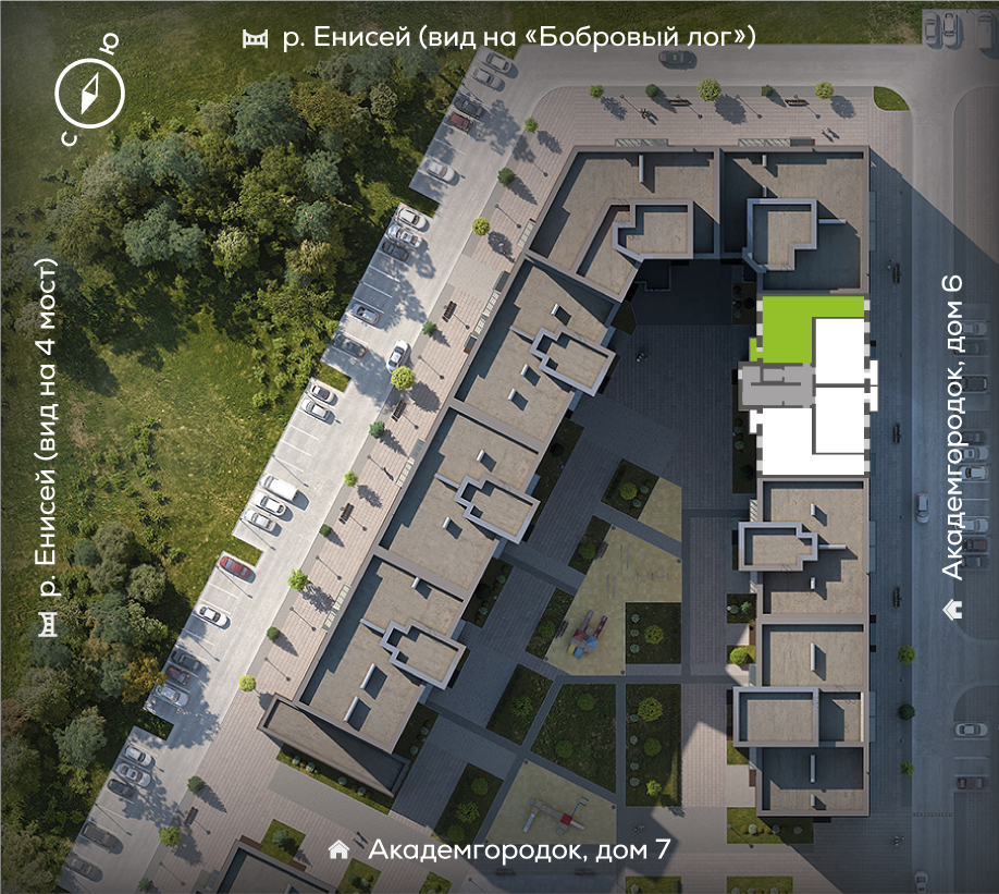 Генплан Академгородок, Дом №8, квартира №181