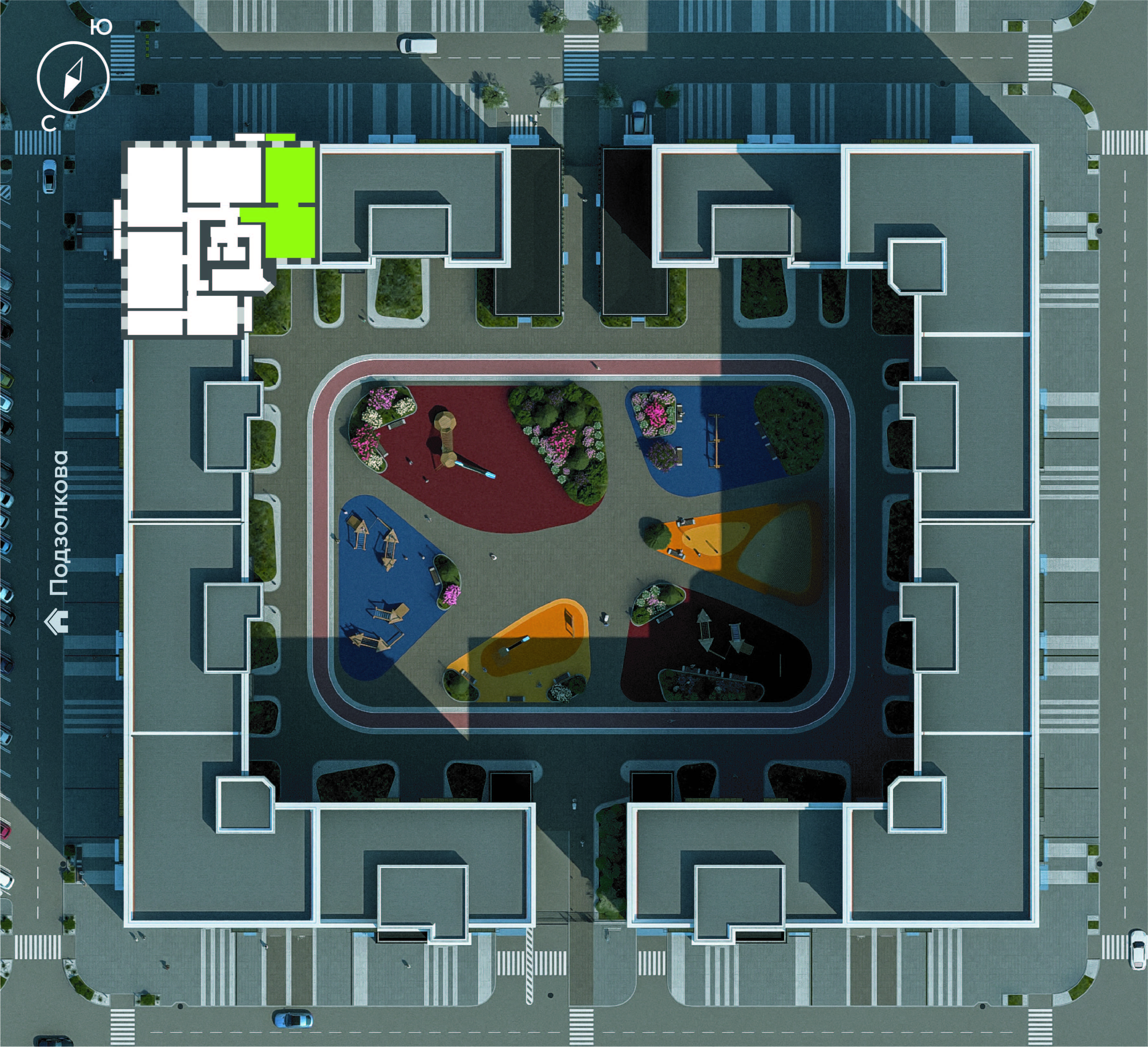 Генплан Подзолкова, Дом №1, квартира №296