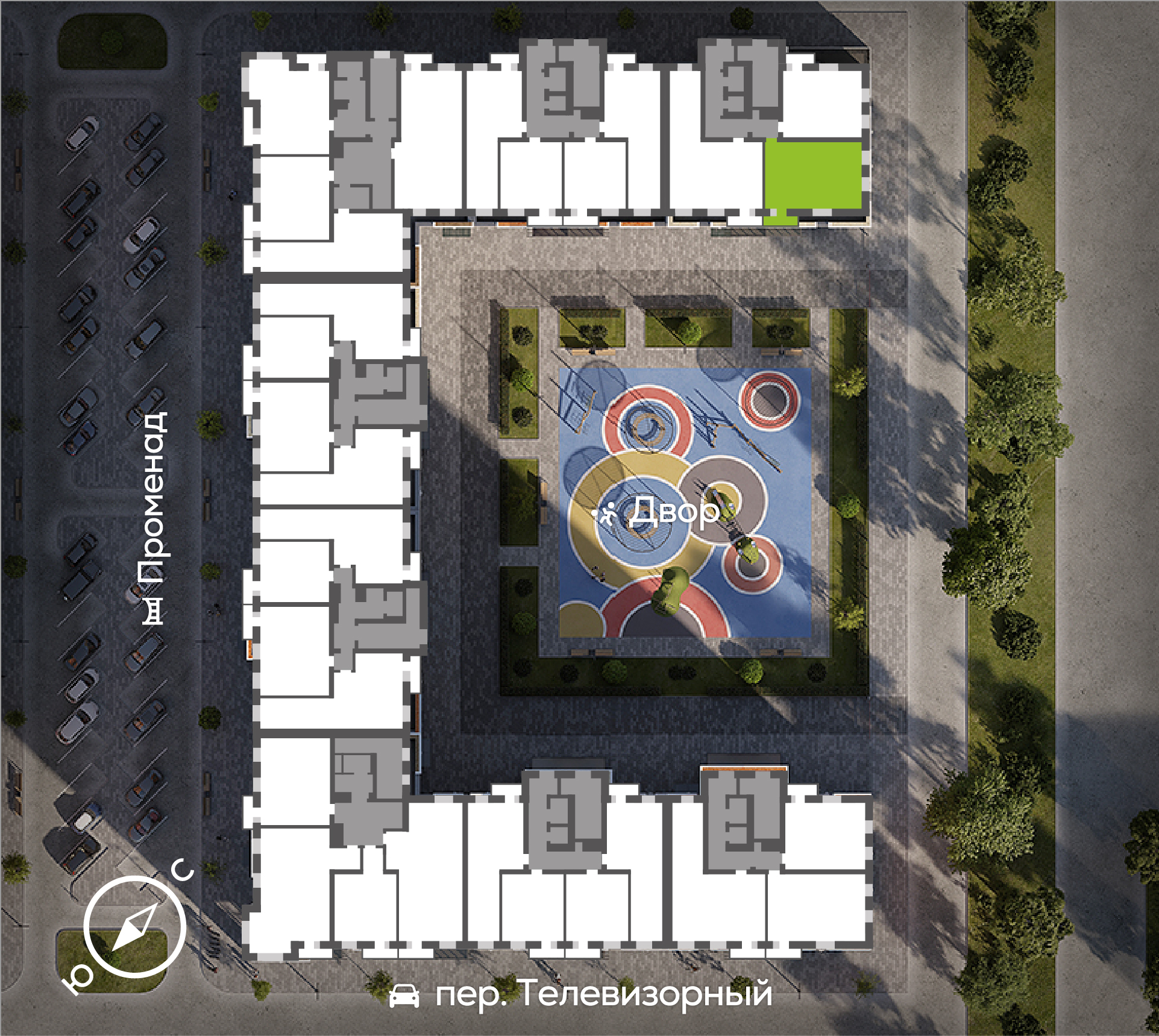 Генплан Телевизорный, Дом №2, квартира №253